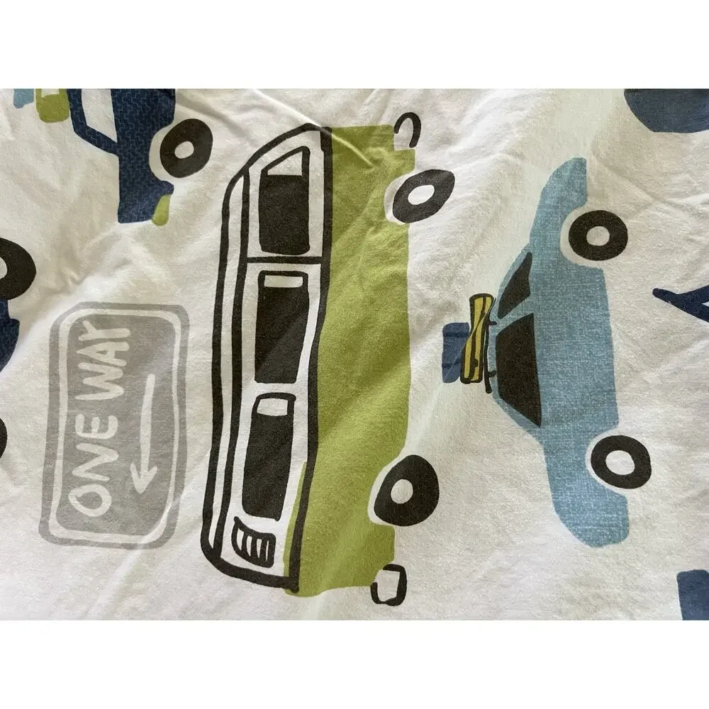 Ink + Ivy Cotton Duvet Cover Kids Road Trip Multi Cars Fun Camping Full Size